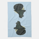 Linge De Cuisine Trumpeter Pigeon noir (Vertical)