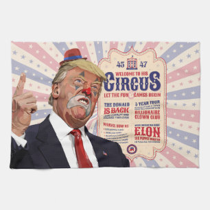 Linge De Cuisine Trump's Clown Show Circus - Design Poster vintage