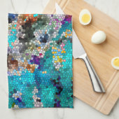 Linge De Cuisine TTEQOTGCubismINV SGDRKDP BLUE (Quart Plié)