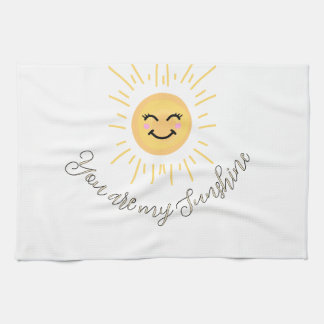Linge De Cuisine tu es mon soleil jaune orange rayons de soleil smi