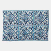 Linge De Cuisine Tuile bleue portugaise (Horizontal)
