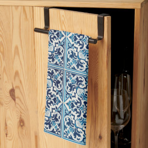 Linge De Cuisine Tuile bleue portugaise