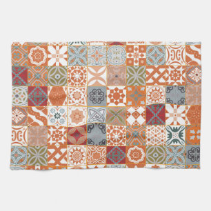 Linge De Cuisine Tuile marocaine orange