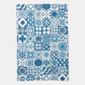 Linge De Cuisine Tuiles marocaines - bleu et blanc (Vertical)