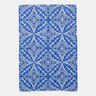 Linge De Cuisine Tuiles marocaines - bleu et blanc de cobalt