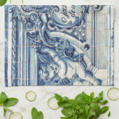 Linge De Cuisine Tuiles murales portugaises bleues et blanches avec (Plié)