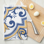 Linge De Cuisine Tuiles portugaises 1 (Quart Plié)