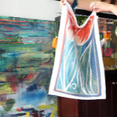 Linge De Cuisine Tulip Artwork printemps tulipe bleu et rouge