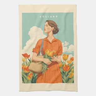 Linge De Cuisine Tulip Dreams en Hollande