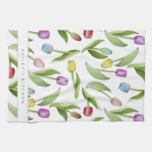 Linge De Cuisine Tulipe colorée moderne personnalisée (Horizontal)