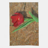 Linge De Cuisine Tulipe jaune et rouge (Vertical)