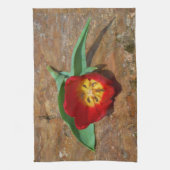 Linge De Cuisine Tulipe rouge du printemps (Vertical)