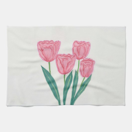 Linge De Cuisine Tulipes (Horizontal)