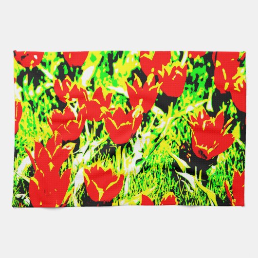 Linge De Cuisine Tulipes (Horizontal)