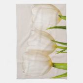 Linge De Cuisine Tulipes blanches sur fond blanc, (Vertical)