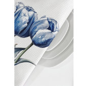 Linge De Cuisine Tulipes en bleu Delft