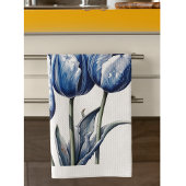 Linge De Cuisine Tulipes en bleu Delft