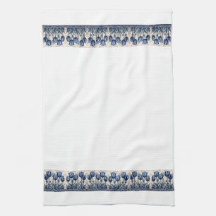 Linge De Cuisine Tulipes en bleu Delft