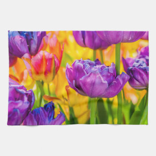 Linge De Cuisine Tulipes Enchantant rose profond