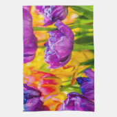 Linge De Cuisine Tulipes Enchantant rose profond (Vertical)