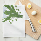 Linge De Cuisine Tulipes et jonquilles Fleurs (Quart Plié)