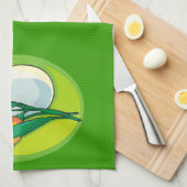 Linge De Cuisine Tulipes et vert oeuf (Quart Plié)