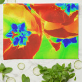 Linge De Cuisine tulipes fluorescentes (Plié)