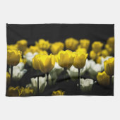 Linge De Cuisine Tulipes Jaune Et Blanc (Horizontal)