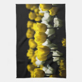 Linge De Cuisine Tulipes Jaune Et Blanc (Vertical)