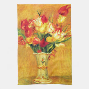 Linge De Cuisine Tulipes par Pierre Renoir, Art Impressionniste Vin