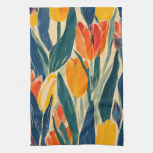 Linge De Cuisine Tulipes Rayonnement de Printemps