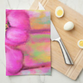 Linge De Cuisine Tulipes rose pourpre - Art de printemps peinture o (Quart Plié)