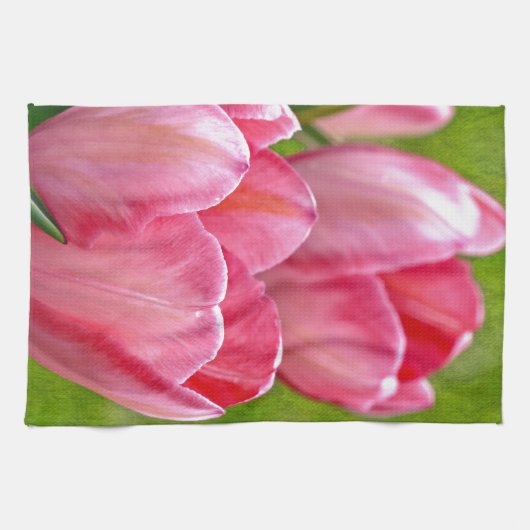 Linge De Cuisine Tulipes roses (Horizontal)