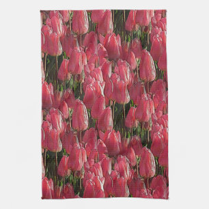 Linge De Cuisine Tulipes roses florales