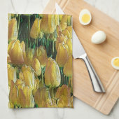 Linge De Cuisine Tulips Sunshine Yellow (Quart Plié)