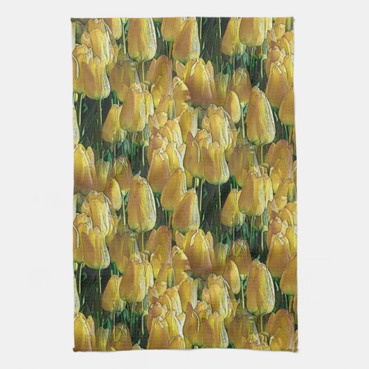 Linge De Cuisine Tulips Sunshine Yellow (Vertical)