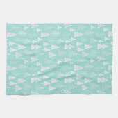 Linge De Cuisine Turquoise Arbre de Noël Motif n° 6 ID1009 (Horizontal)