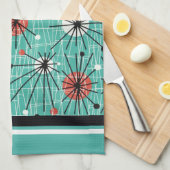 Linge De Cuisine Turquoise atomique (Quart Plié)