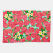 Linge De Cuisine Turquoise aux fraises (Horizontal)