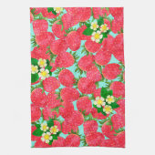 Linge De Cuisine Turquoise aux fraises (Vertical)