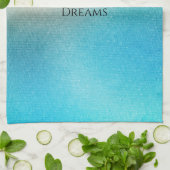 Linge De Cuisine Turquoise Chic Blanc Aqua bleu (Plié)