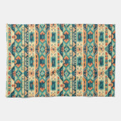 Linge De Cuisine Turquoise de la tribu sud-ouest (Horizontal)