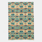 Linge De Cuisine Turquoise de la tribu sud-ouest (Vertical)