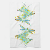 Linge De Cuisine Turquoise éclaboussure de libellule (Vertical)