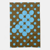 Linge De Cuisine Turquoise et set de table brun de pois (Vertical)