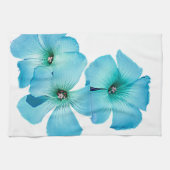 LINGE DE CUISINE TURQUOISE FLOWER POWER (Horizontal)