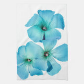 LINGE DE CUISINE TURQUOISE FLOWER POWER (Vertical)