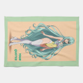 Linge De Cuisine Turquoise Hair Anime Girl (Horizontal)