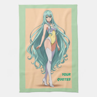 Linge De Cuisine Turquoise Hair Anime Girl