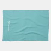 Linge De Cuisine Turquoise moderne bleu modèle blanc (Horizontal)